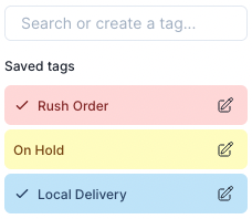 Managing tags